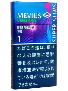 メビウス イーシリーズ メンソール オプション パープル ワン 100’s スリム (tkm mevis es opppl1 100sl)