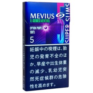 メビウス イーシリーズ メンソール オプション パープル 5 100’s スリム (tkm mevis es opppl5 100s
