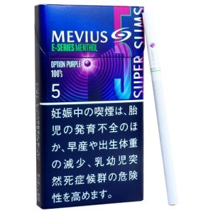 メビウス イーシリーズ メンソール オプション パープル 5 100’s スリム (tkm mevis es opppl5 100sl)